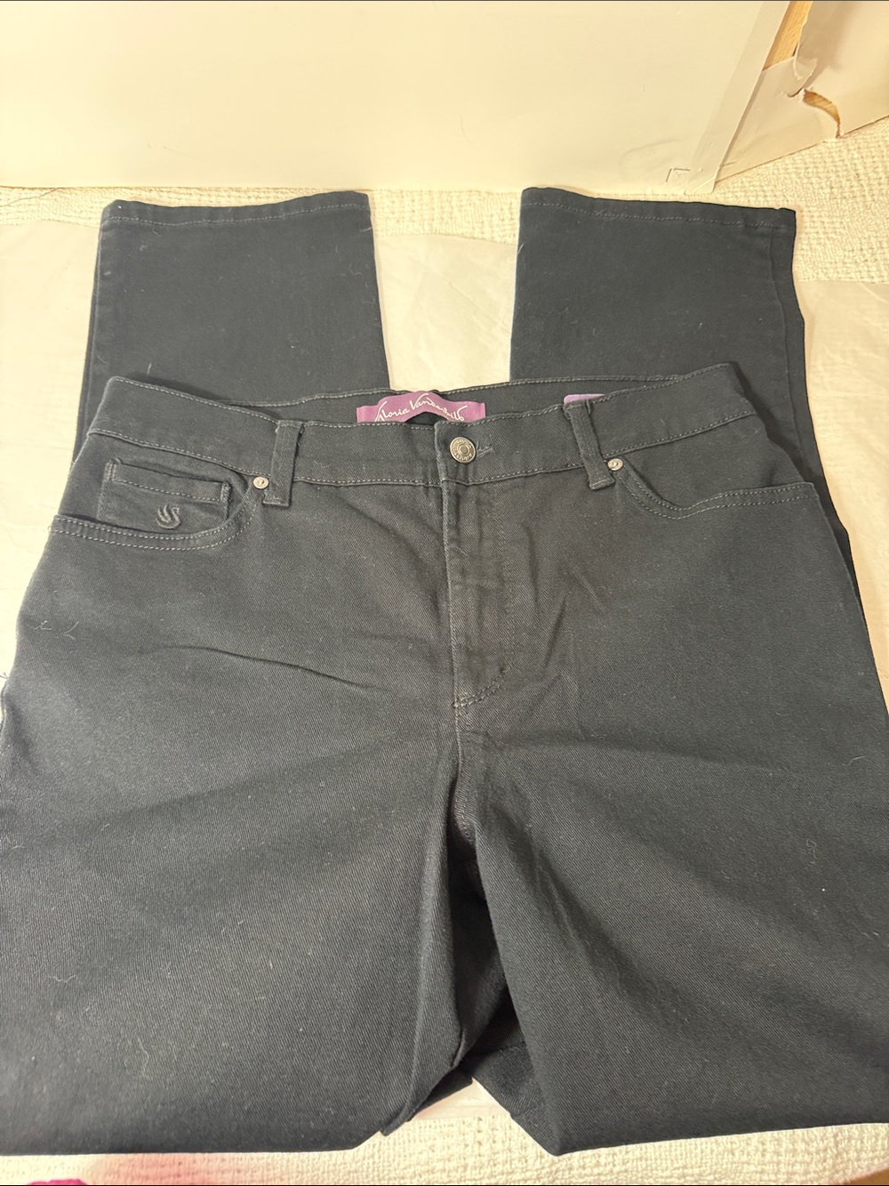 Gloria Vanderbilt dark Black Amanda Mid-Rise Jeans